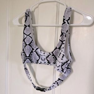 Snake Print Bikini Top